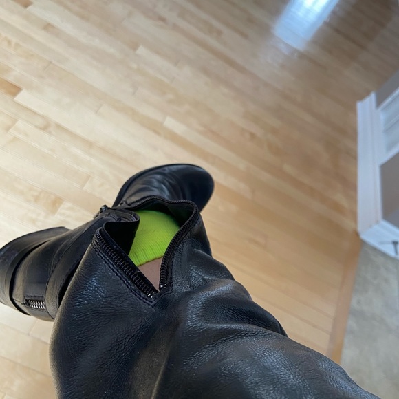 Cuoio Black Leather Knee Riding Boots, size 38 - Picture 7 of 15